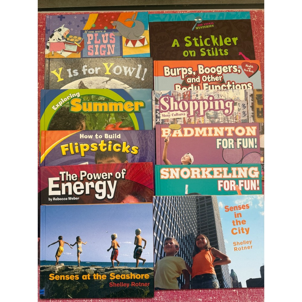 Pebble Plus Childrens Educational Book Lot of 12 Science Math Health Hardcover